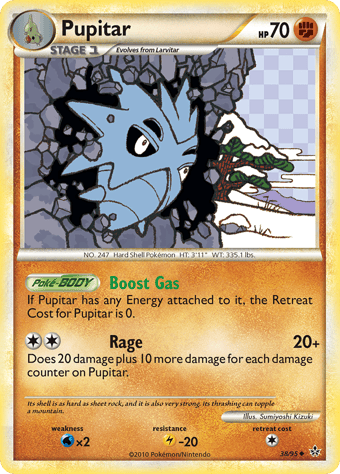 Pupitar HS-Unleashed Pokemon Card