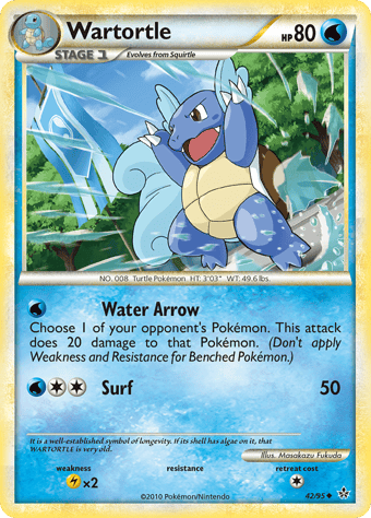 Wartortle HS-Unleashed Pokemon Card