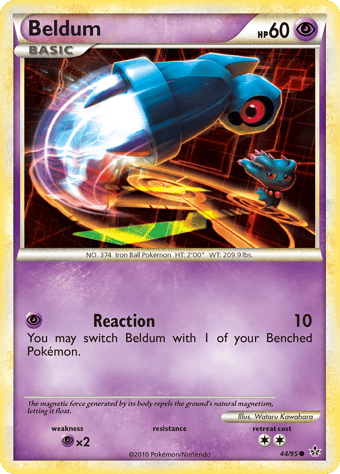 Beldum HS-Unleashed Pokemon Card