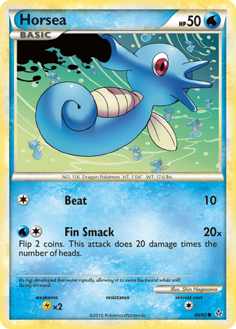 Horsea HS-Unleashed Pokemon Card