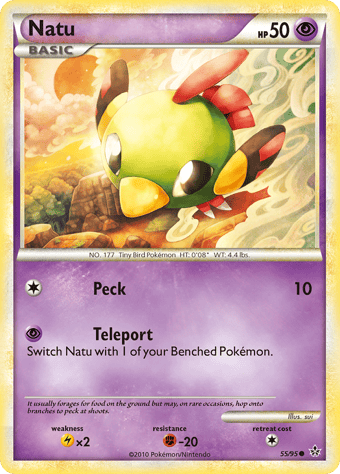 Natu HS-Unleashed Pokemon Card