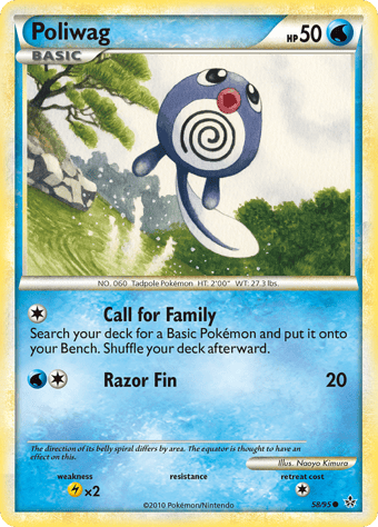 Poliwag HS-Unleashed Pokemon Card
