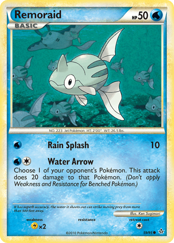 Remoraid HS-Unleashed Pokemon Card
