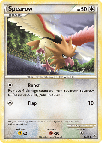 Spearow HS-Unleashed Pokemon Card