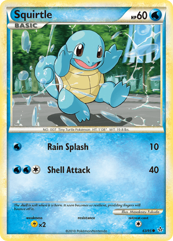 Squirtle HS-Unleashed Pokemon Card