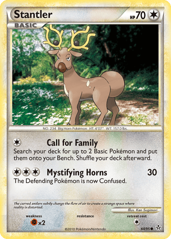Stantler HS-Unleashed Pokemon Card