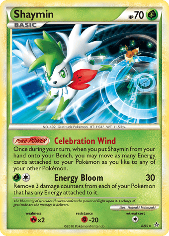 Shaymin HS-Unleashed Pokemon Card