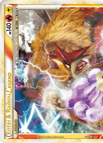 Entei & Raikou LEGEND HS-Unleashed Pokemon Card