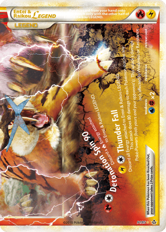 Entei & Raikou LEGEND HS-Unleashed Pokemon Card