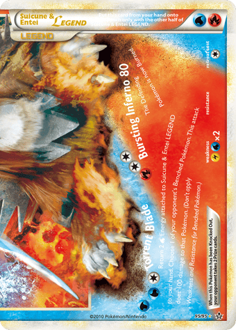 Suicune & Entei LEGEND HS-Unleashed Pokemon Card