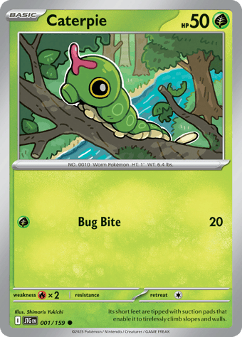 Caterpie Journey Together Pokemon Card