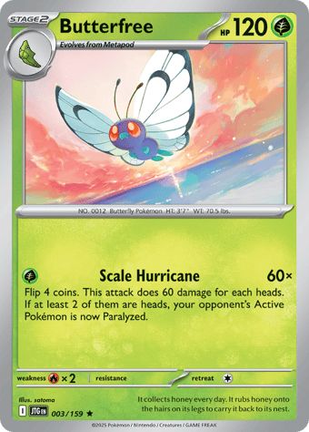 Butterfree Journey Together Pokemon Card