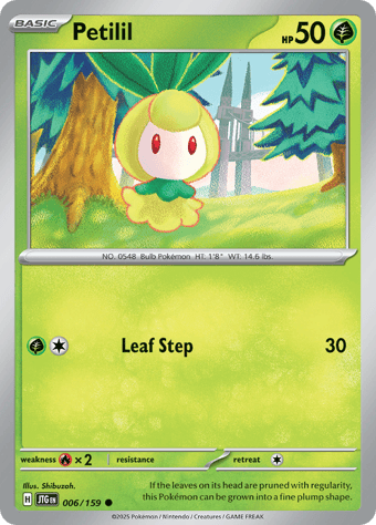 Petilil Journey Together Pokemon Card