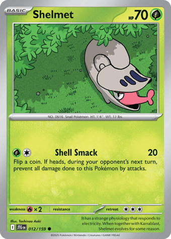 Shelmet Journey Together Pokemon Card
