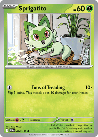 Sprigatito Journey Together Pokemon Card