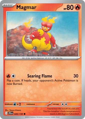 Magmar Journey Together Pokemon Card