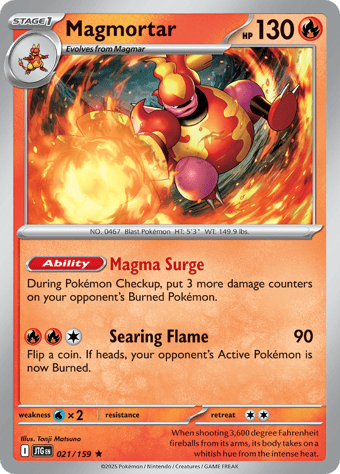 Magmortar Journey Together Pokemon Card