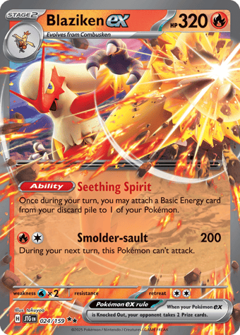 Blaziken EX Journey Together Pokemon Card