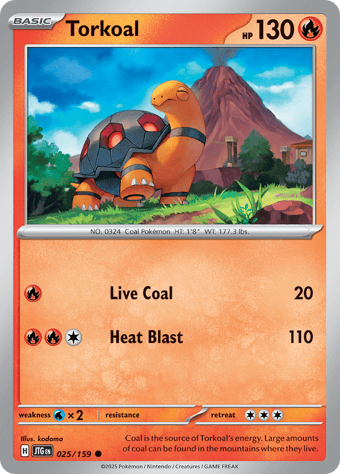 Torkoal Journey Together Pokemon Card