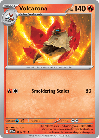 Volcarona Journey Together Pokemon Card