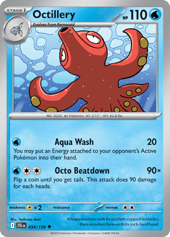 Octillery Journey Together Pokemon Card
