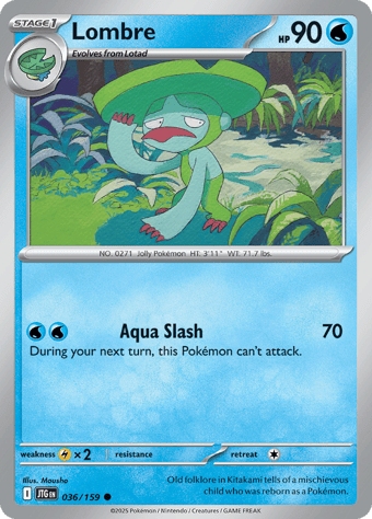 Lombre Journey Together Pokemon Card