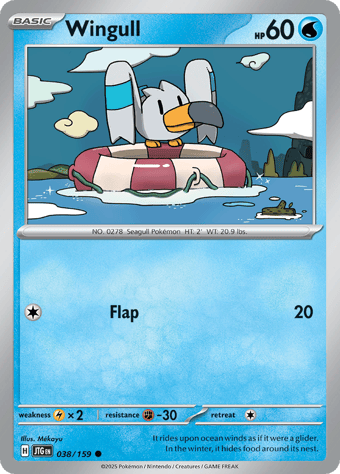 Wingull Journey Together Pokemon Card