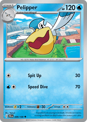 Pelipper Journey Together Pokemon Card