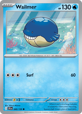 Wailmer Journey Together Pokemon Card