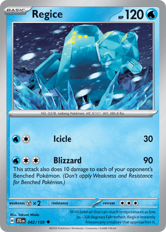 Regice Journey Together Pokemon Card
