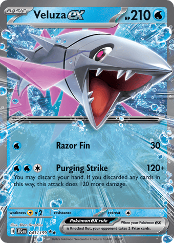 Veluza EX Journey Together Pokemon Card