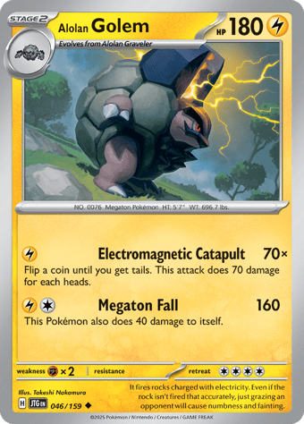 Alolan Golem Journey Together Pokemon Card