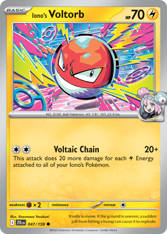 Iono's Voltorb Journey Together Pokemon Card