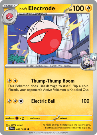 Iono's Electrode Journey Together Pokemon Card