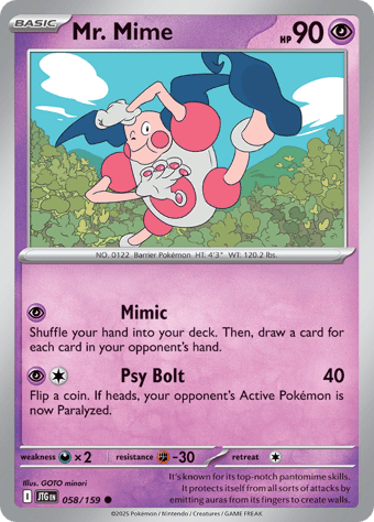 Mr. Mime Journey Together Pokemon Card