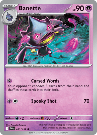 Banette Journey Together Pokemon Card
