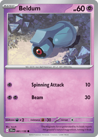 Beldum Journey Together Pokemon Card