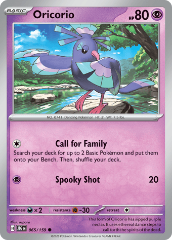 Oricorio Journey Together Pokemon Card