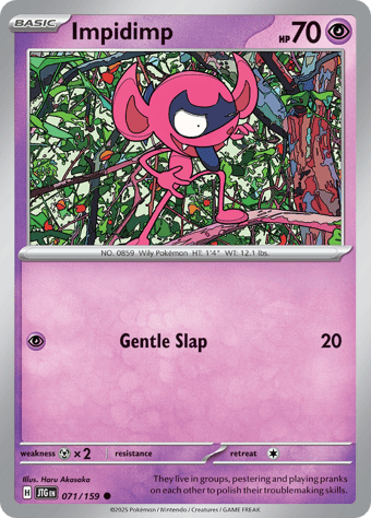 Impidimp Journey Together Pokemon Card