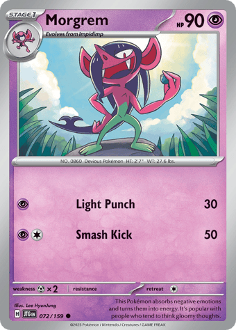 Morgrem Journey Together Pokemon Card