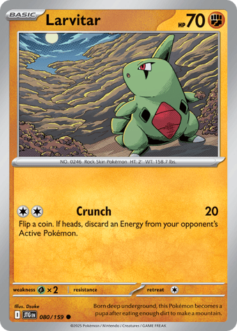 Larvitar Journey Together Pokemon Card