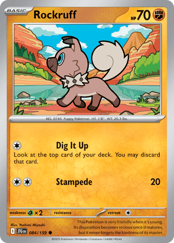 Rockruff Journey Together Pokemon Card