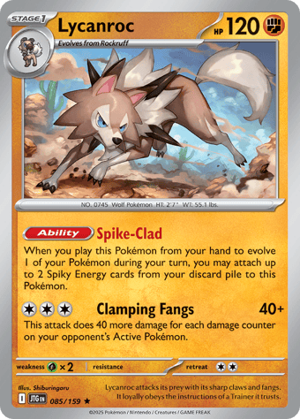 Lycanroc Journey Together Pokemon Card