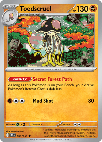 Toedscruel Journey Together Pokemon Card
