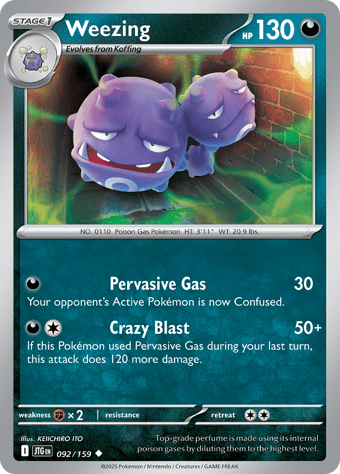 Weezing Journey Together Pokemon Card