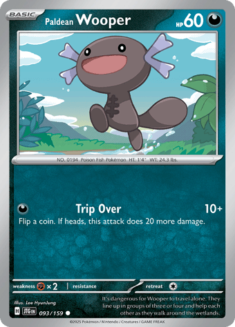 Paldean Wooper Journey Together Pokemon Card