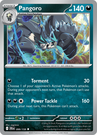 Pangoro Journey Together Pokemon Card