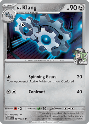 N's Klang Journey Together Pokemon Card