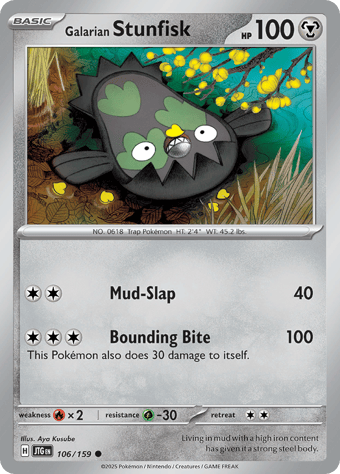 Galarian Stunfisk Journey Together Pokemon Card