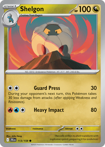 Shelgon Journey Together Pokemon Card